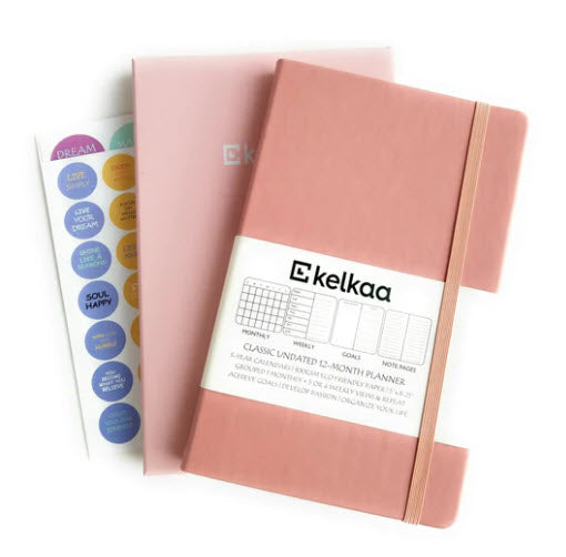 Undated 12-month Planner with Farm Animal Stickers in gift Box